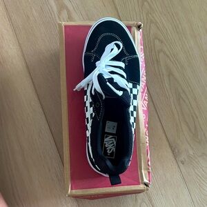 Vans Kids Checkered Black and White Sneakers